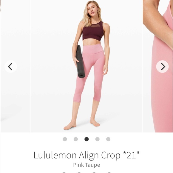 Pink Taupe Hi-Rise Align Lululemon 21” Pant Size 6 - Picture 15 of 16